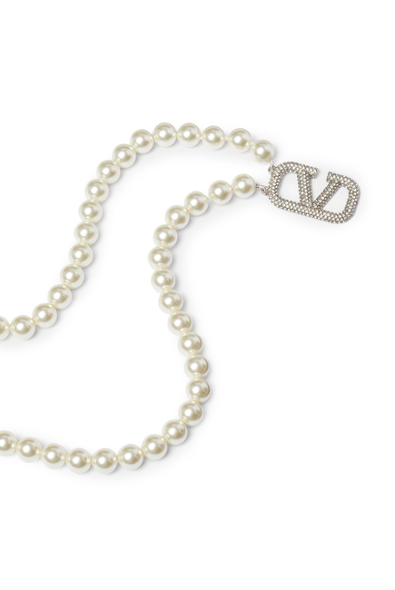 VLogo Signature Pearl Necklace